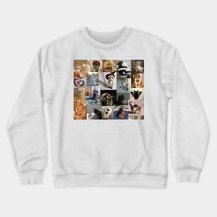 cats aesthetic collage Crewneck Sweatshirt